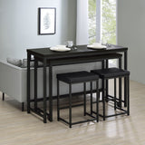 Hawes 4 - piece Multipurpose Counter Height Table Set Black | Coaster | Home Elegance USA