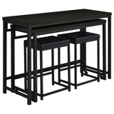 Hawes 4 - piece Multipurpose Counter Height Table Set Black | Coaster | Home Elegance USA