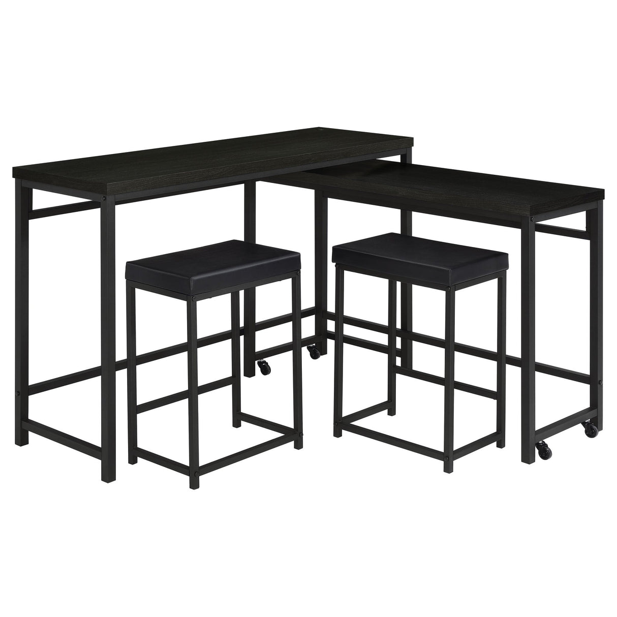 Hawes 4 - piece Multipurpose Counter Height Table Set Black | Coaster | Home Elegance USA