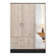 Mirrored Armoire Draggo, Bedroom, Black / Light Gray - sold by Home Elegance USA