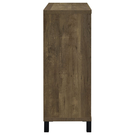 Arlington Bar Cabinet with Sliding Door Rustic Oak | Coaster - 182852 - Home Elegance USA - 5