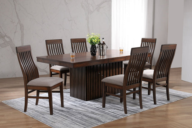 Briarwood 7 - piece Rectangular Dining Set with Removable Extension Leaf Mango Oak | Coaster | Home Elegance USA