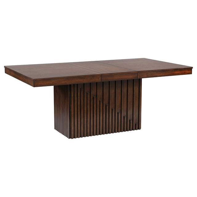 Briarwood Rectangular Dining Table with 18" Removable Extension Leaf Mango Oak | Coaster | Home Elegance USA