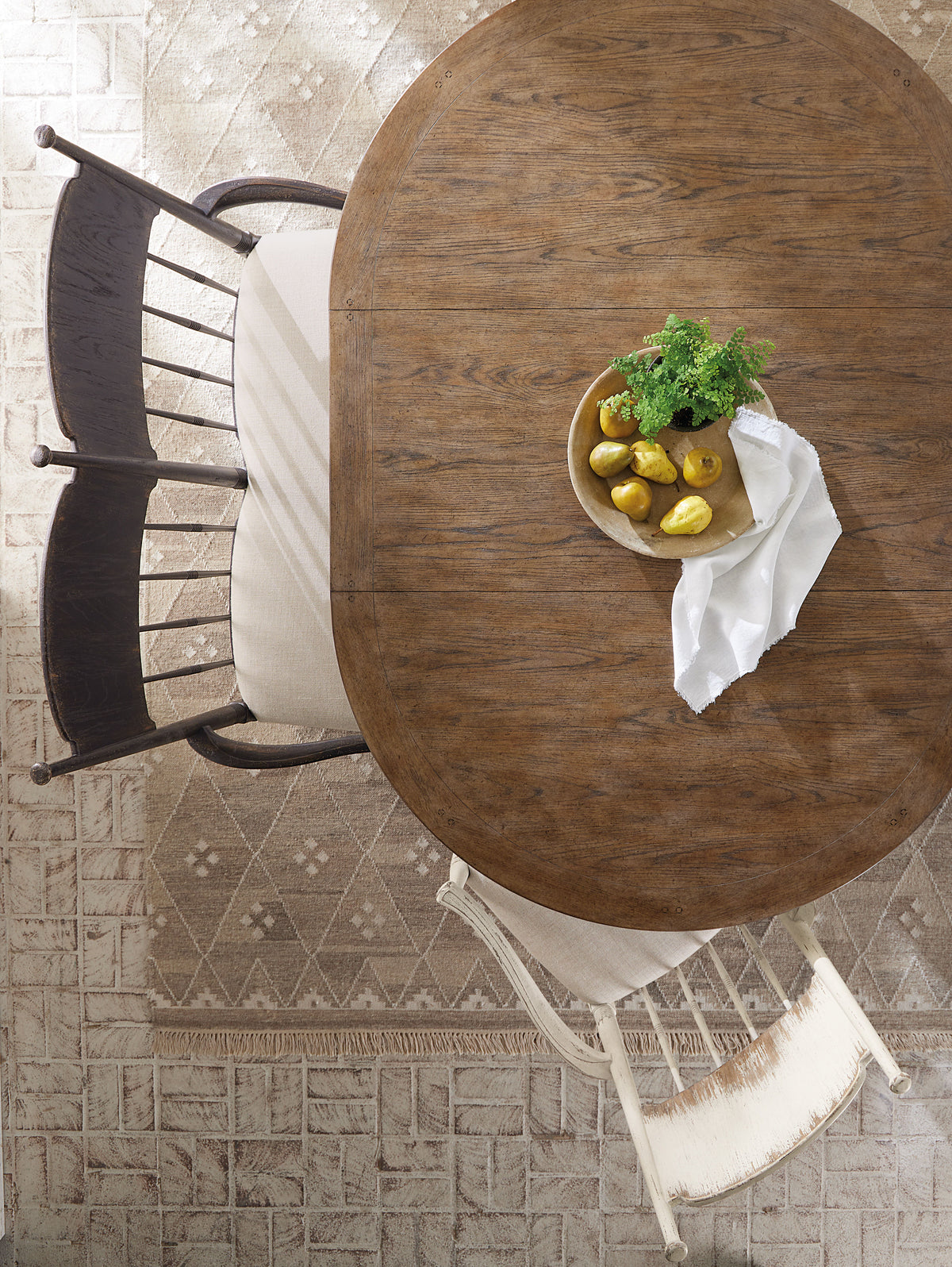 Americana Dining Bench - Dark Brown / Beige by Hooker Furniture - View 2
