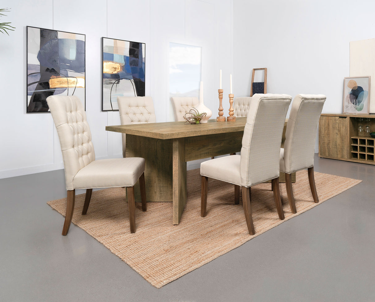 Dining Table - Jamestown Rectangular Engineered Wood Dining Table with Decorative Laminate Mango Brown