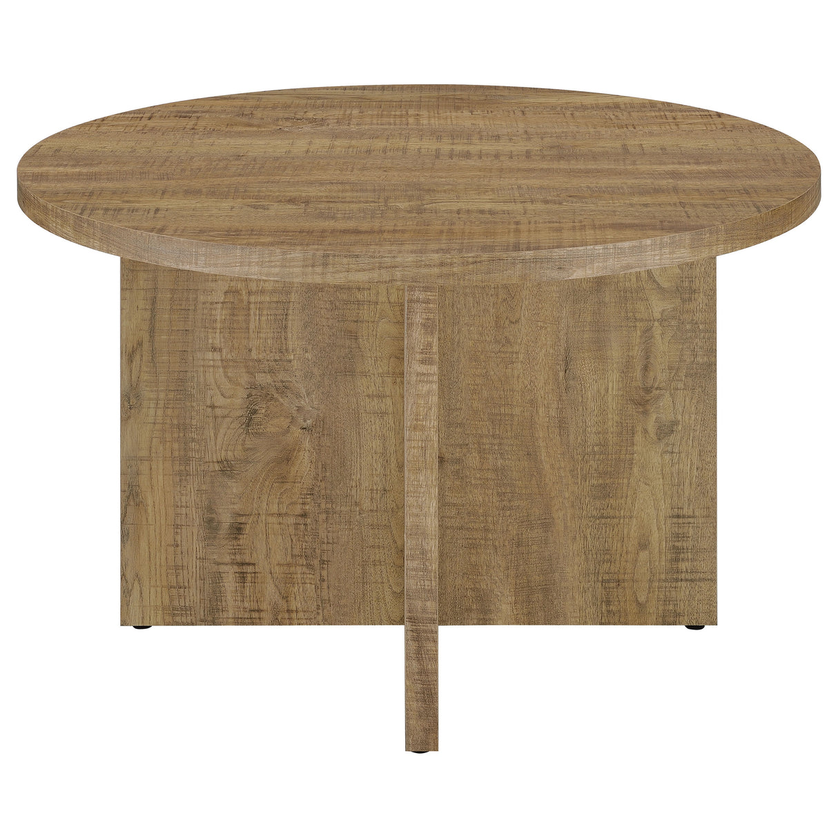 Dining Table - Jamestown Round Engineered Wood Dining Table with Decorative Laminate Mango Brown