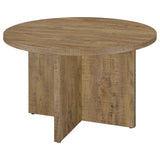 Dining Table - Jamestown Round Engineered Wood Dining Table with Decorative Laminate Mango Brown