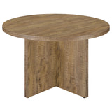 Dining Table - Jamestown Round Engineered Wood Dining Table with Decorative Laminate Mango Brown