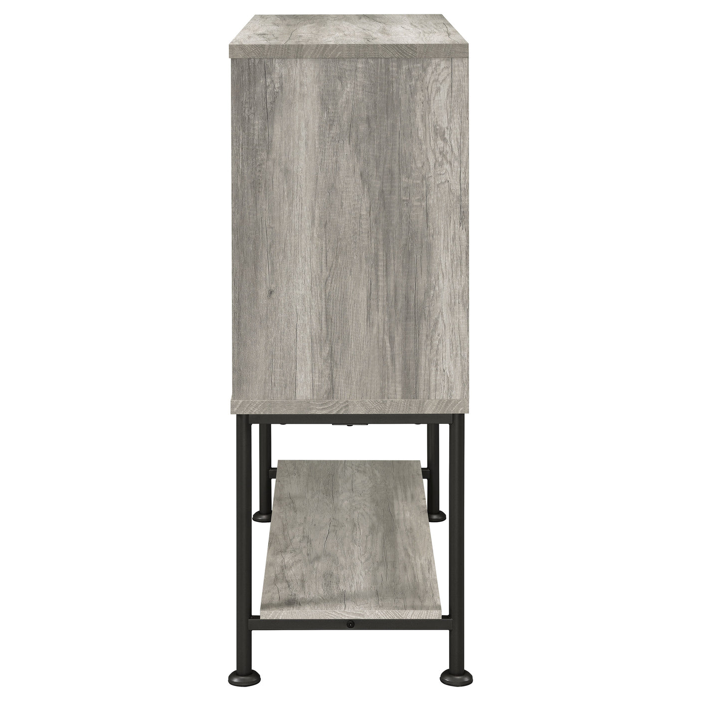 Bar Cabinet - Claremont Sliding Door Bar Cabinet with Lower Shelf Grey Driftwood