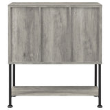 Bar Cabinet - Claremont Sliding Door Bar Cabinet with Lower Shelf Grey Driftwood