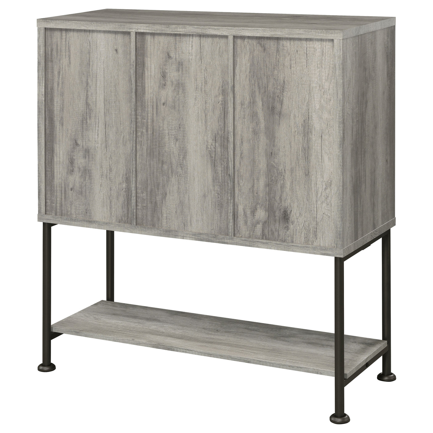 Bar Cabinet - Claremont Sliding Door Bar Cabinet with Lower Shelf Grey Driftwood