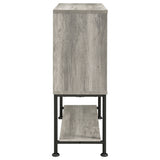 Bar Cabinet - Claremont Sliding Door Bar Cabinet with Lower Shelf Grey Driftwood