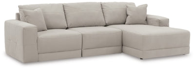 Ashley Gray Next-Gen Gaucho 18304S2 3-Piece Sectional Sofa with Chaise - Microfiber