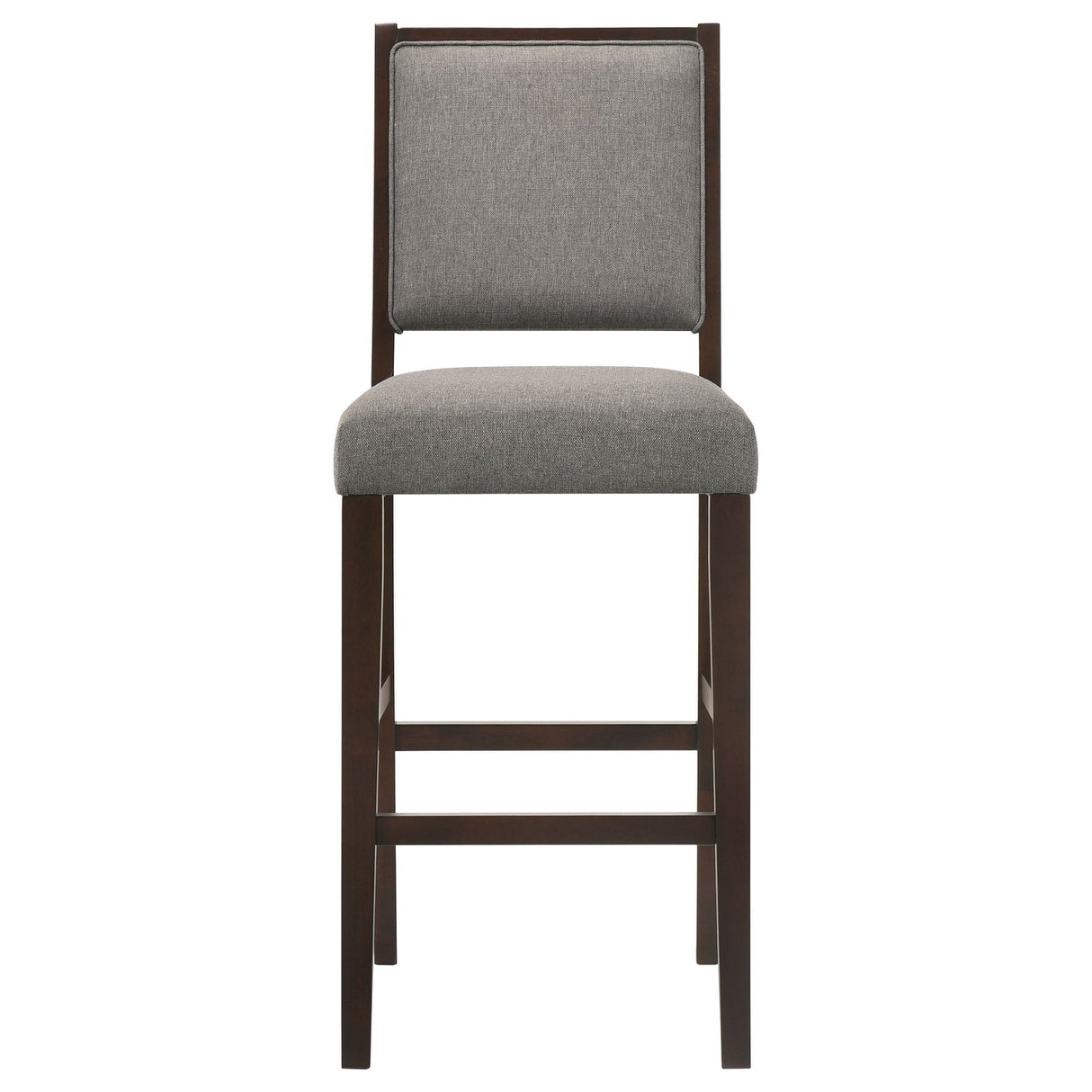 Bedford Upholstered Open Back Bar Stools with Footrest (Set of 2) Grey and Espresso | Coaster - 183472 - Home Elegance USA - 4