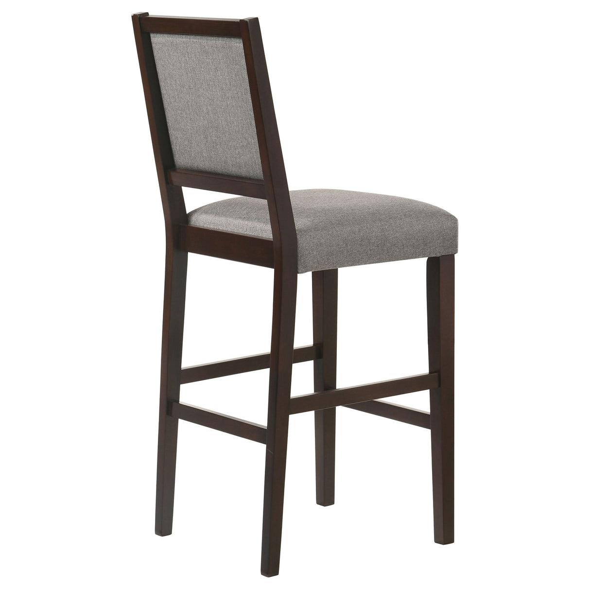 Bedford Upholstered Open Back Bar Stools with Footrest (Set of 2) Grey and Espresso | Coaster - 183472 - Home Elegance USA - 8