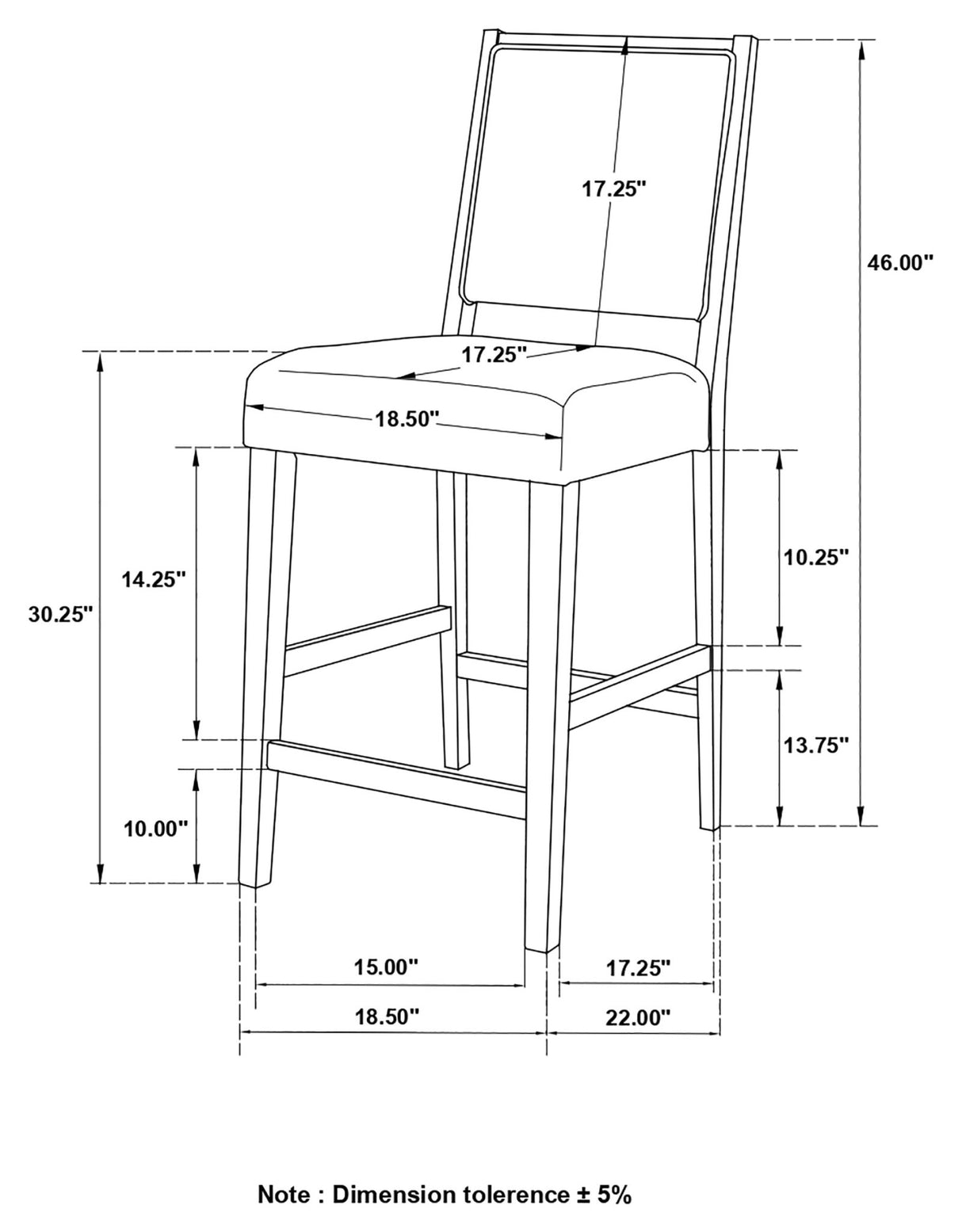 Bedford Upholstered Open Back Bar Stools with Footrest (Set of 2) Grey and Espresso | Coaster - 183472 - Home Elegance USA - 12