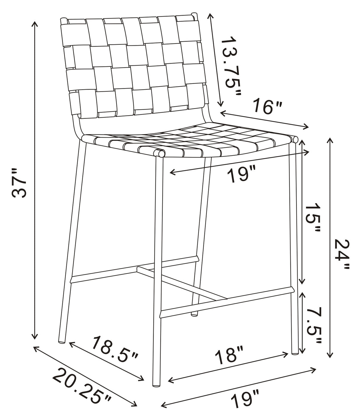 Adelaide Upholstered Counter Height Stool with Open Back Brown and Chrome | Coaster | Home Elegance USA