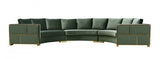 Divani Casa Ritner Modern Green Velvet Circular Sectional Sofa Vgyuhd - 1840 - B - Grn - VGYUHD - 1840 - B - GRN - Home Elegance USA - 1