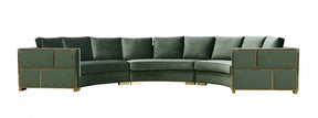 Divani Casa Ritner Modern Green Velvet Circular Sectional Sofa Vgyuhd-1840-B-Grn