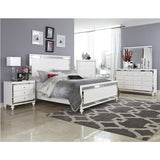 Alonza Bright White 6 Piece Eastern King Bedroom Set With Led Lighting 1845Kled - 1Ek - 6 | Homelegance - 1845KLED - 1EK - 6 - Home Elegance USA - 1