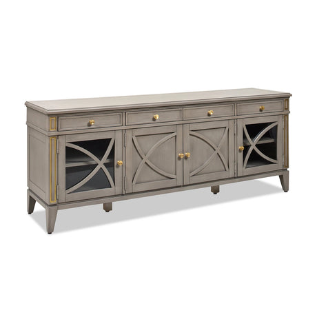 Dauphin 71' TV Stand Storage Display Console Table, Grey Cashmere Wood - sold by Home Elegance USA