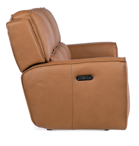 Miles Zero Gravity Power Sofa With Power Headrest - Light Brown by Hooker Furniture - View 6