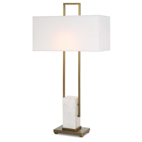 Column White Marble Table Lamp by Uttermost - View 1