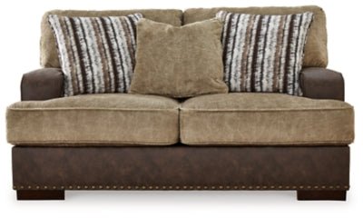 Ashley Chocolate Alesbury Loveseat - Velvet - 1870435 - Home Elegance USA - 1