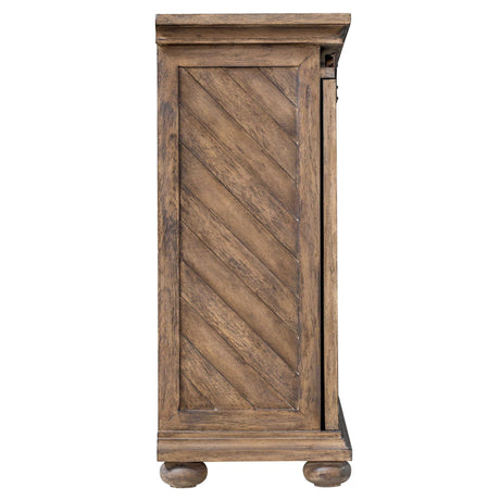 Primalia Barn Door Media Console - Light Brown by Uttermost - View 5