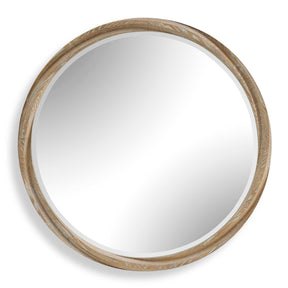 Landry Round Mirror Light Wood - Light Brown by Uttermost - View 1