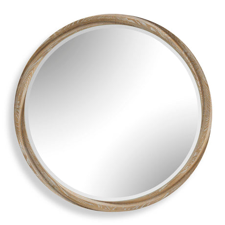 Landry Round Mirror Light Wood - Light Brown by Uttermost - View 1