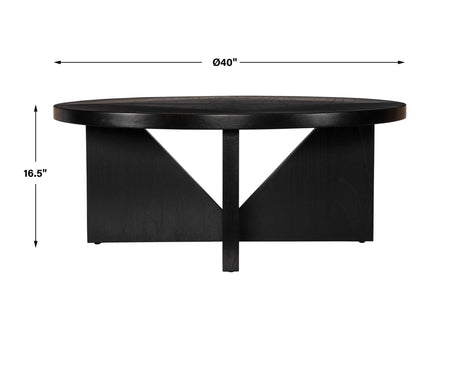 Nadette Coffee Table Espresso - Black by Uttermost - View 5