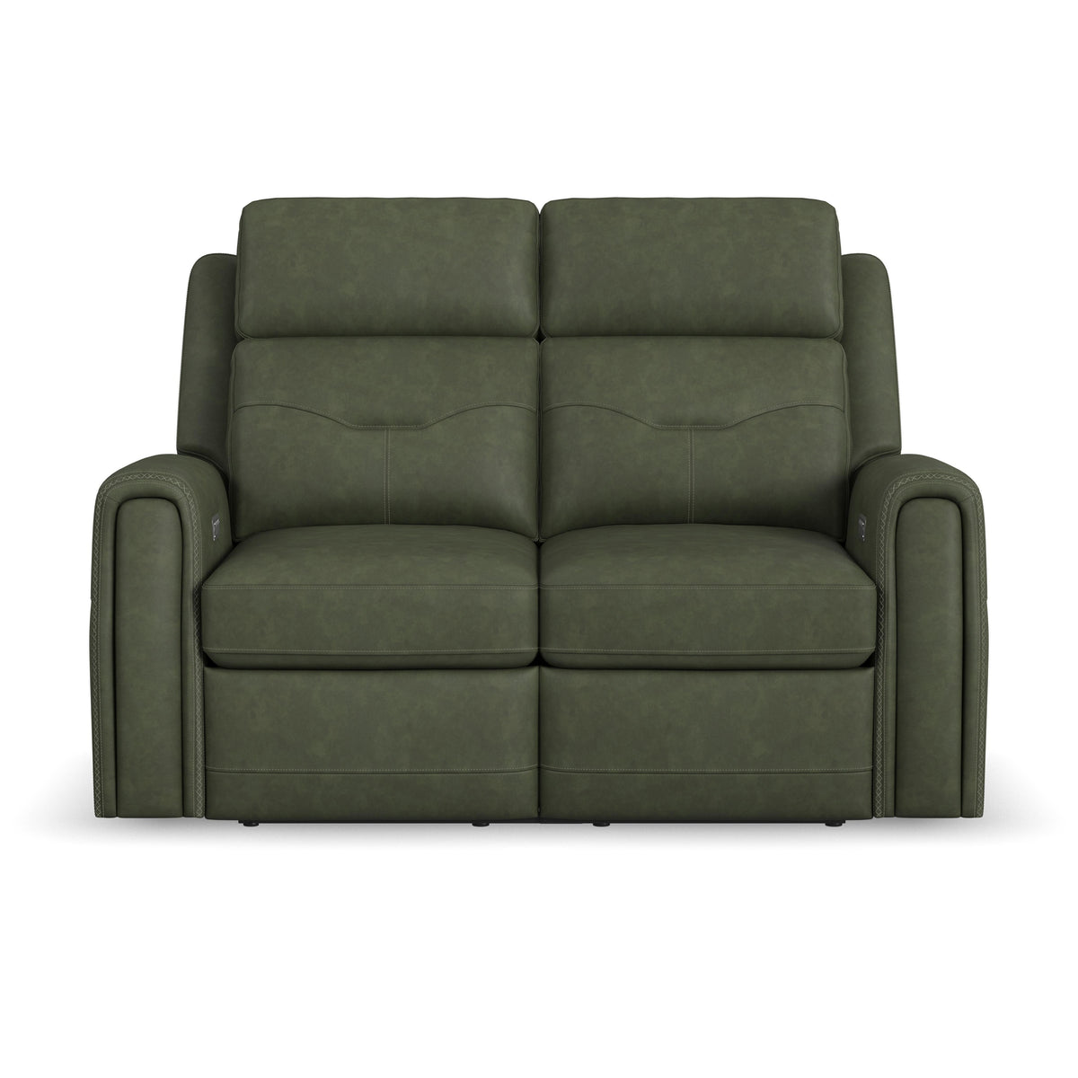 Felix Power Reclining Loveseat With Power Headrest, Lumbar, Heat & Massage - Forest Green | Flexsteel