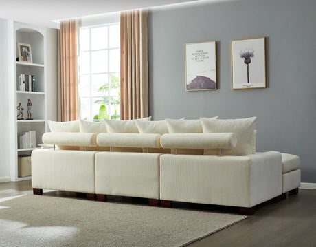 Modular Sectional Sofa,5 Seater Oversized Convertible L & U Shaped Couch, Corduroy Fabric - sold by Home Elegance USA