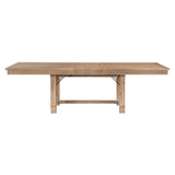 Light Oak Finish Dining Table 1pc, 102' Table with Self-storing Leaf Beautiful Rustic Look Dining Furniture
