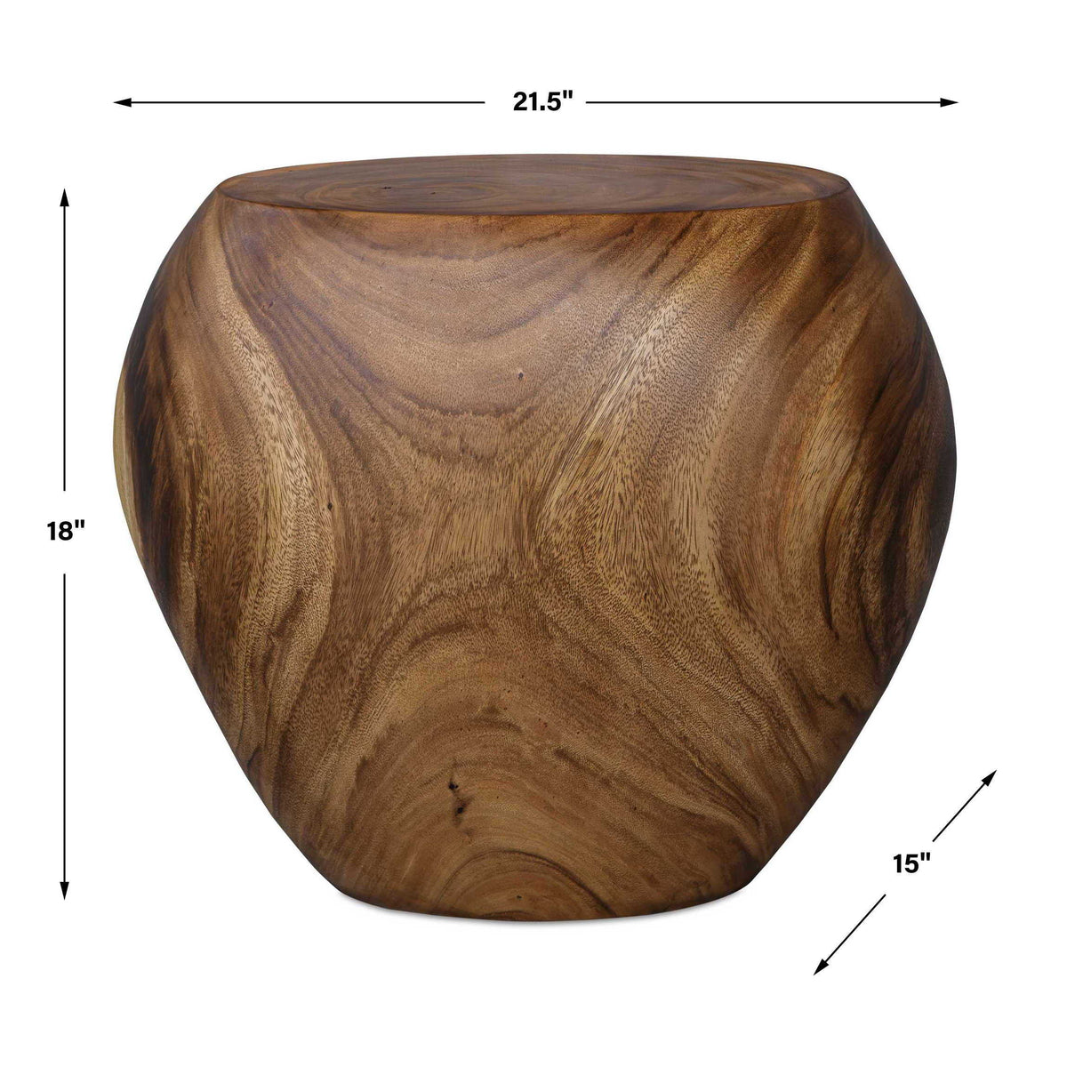 Lomas Solid Wood Accent Stool - Dark Brown by Uttermost - View 6