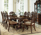 Beautiful Traditional Design 1pc Rectangular Dining Table with 2x Extension Leaf Cherry Finish with Gold Tipping | Home Elegance USA