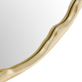 Crinkle Round Mirror Brass - Gold by Uttermost - View 6