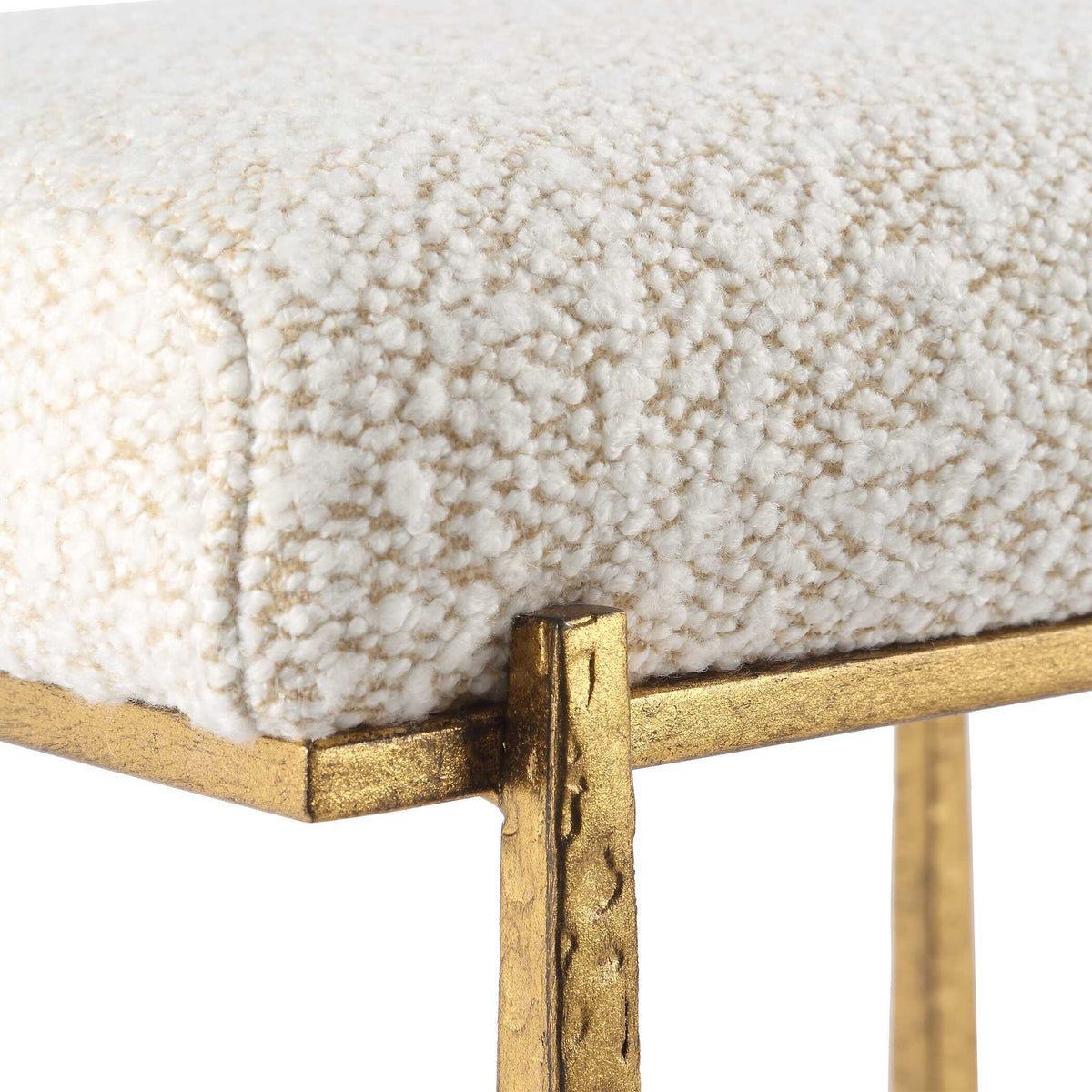 Midas Counter Stool - White / Gold by Uttermost - View 8