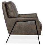 Amette Metal Frame Club Chair - Dark Brown / Black by Hooker Furniture - View 3