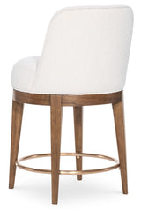 Eleana Counter Stool - Beige / Dark Brown by Hooker Furniture - View 2