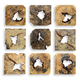 Bahati Wood Wall Decor (Set of 9) Natural - Light Brown by Uttermost - View 1