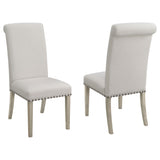 Salem Fabric Upholstered Dining Side Chair Beige (Set of 2) - Home Elegance USA