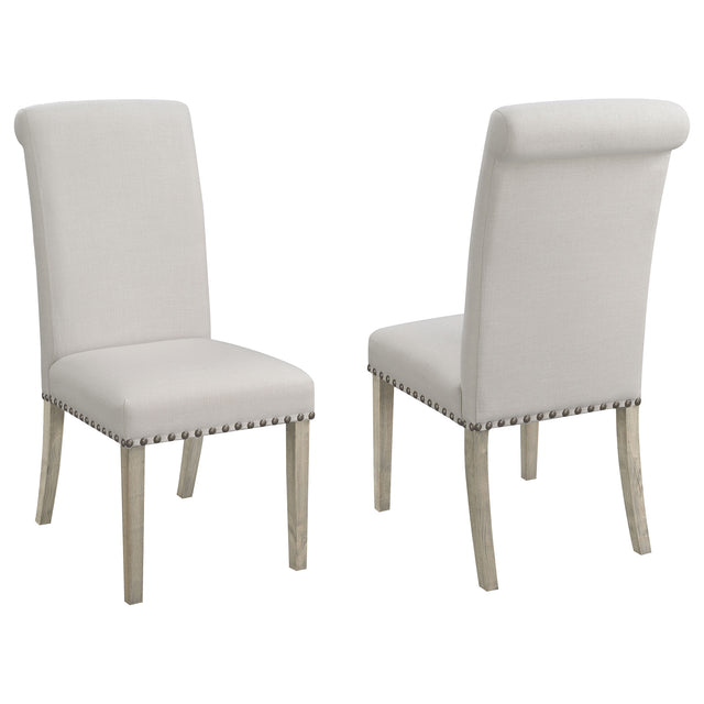 Salem Fabric Upholstered Dining Side Chair Beige (Set of 2) - Home Elegance USA