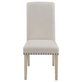 Salem Fabric Upholstered Dining Side Chair Beige (Set of 2) - Home Elegance USA