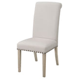 Salem Fabric Upholstered Dining Side Chair Beige (Set of 2) - Home Elegance USA