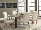 Salem Fabric Upholstered Dining Side Chair Beige (Set of 2) - Home Elegance USA