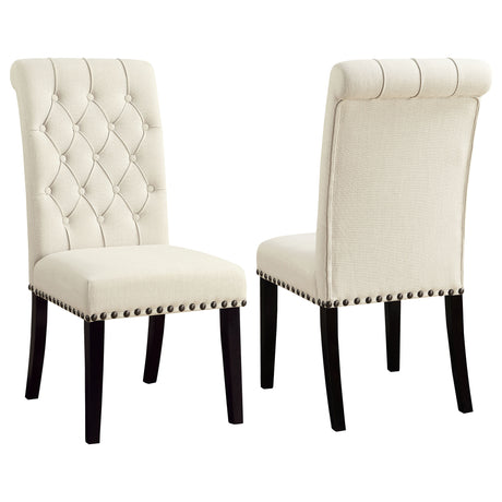 Alana Fabric Upholstered Dining Side Chair Beige (Set of 2) - Home Elegance USA