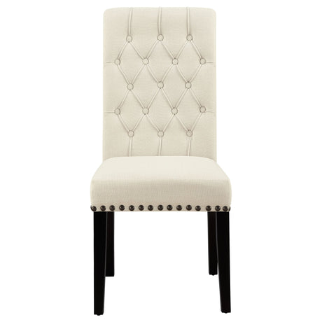 Alana Tufted Back Upholstered Side Chairs Beige (Set of 2) | Coaster - 190162 - Home Elegance USA - 4