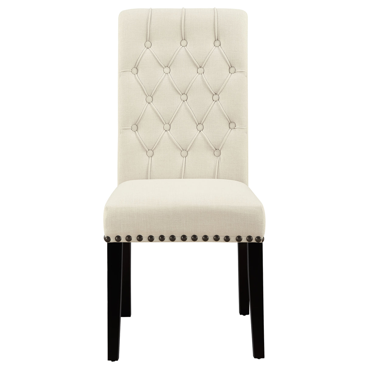 Alana Fabric Upholstered Dining Side Chair Beige (Set of 2) - Home Elegance USA